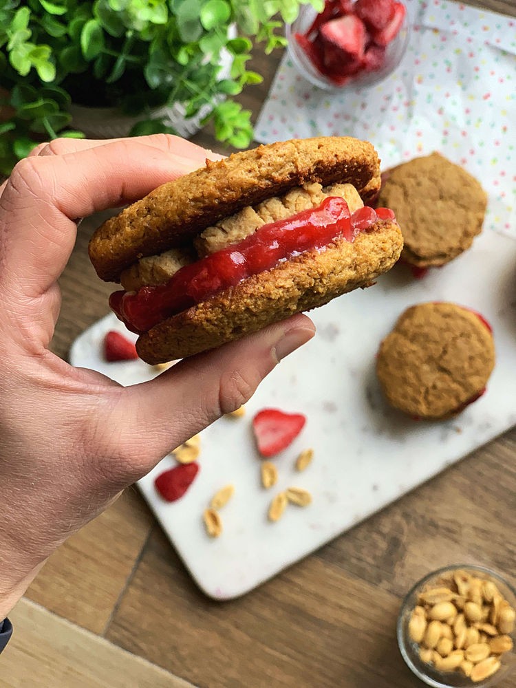 Peanut Butter & Jelly Cookie Sandwiches