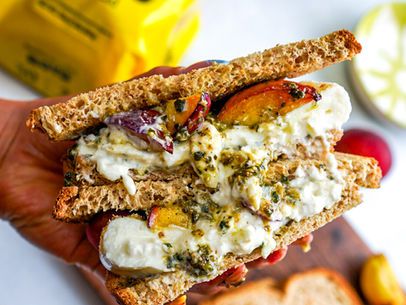 Burrata Hot Honey Peach Sandwich