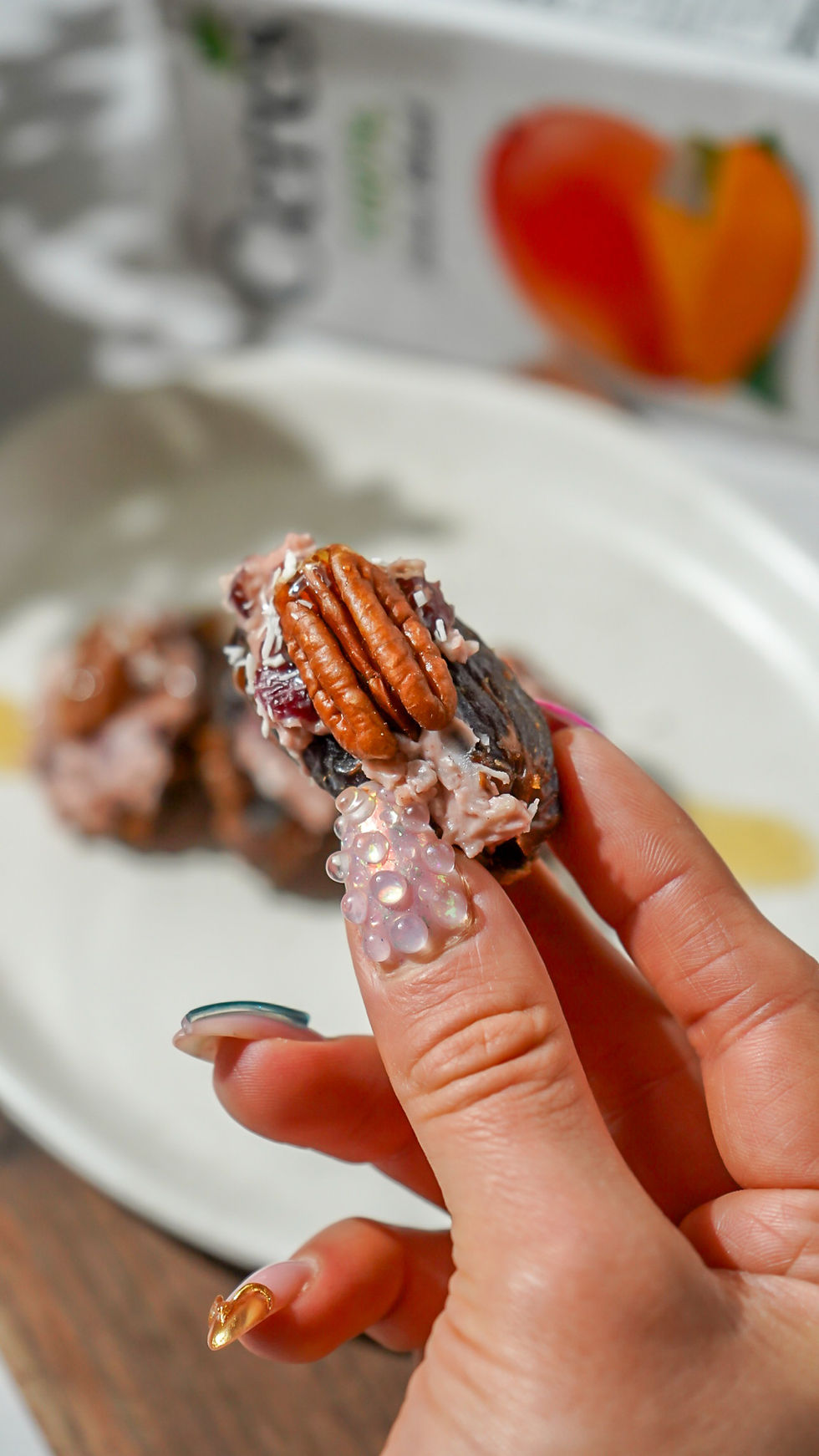 Mango Goat Cheese Honey Stuffed Dates