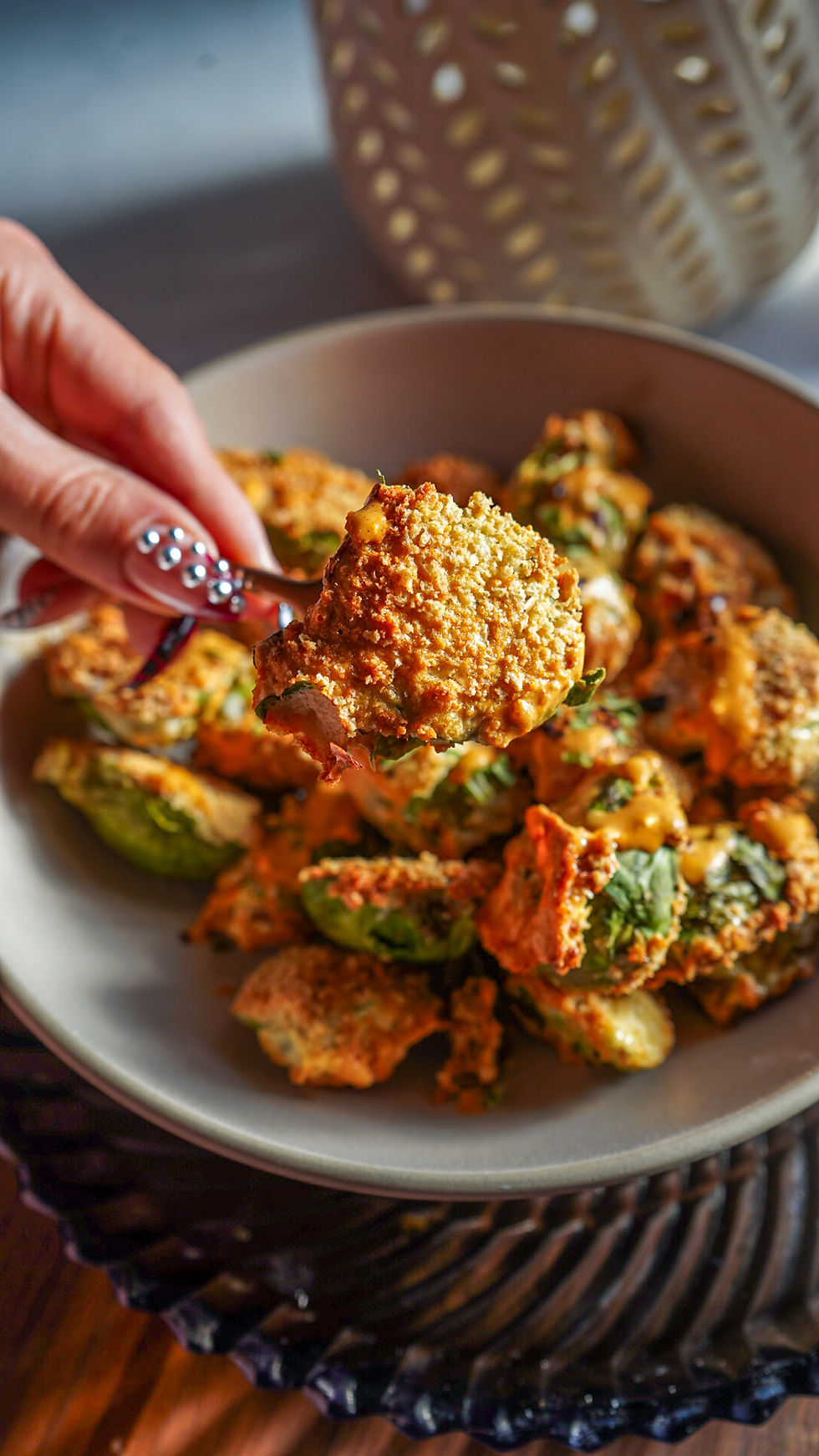 Sweet & Spicy Crispy Brussel Sprouts
