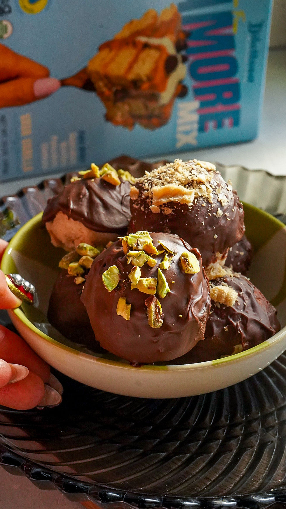 Protein Cannoli Truffles