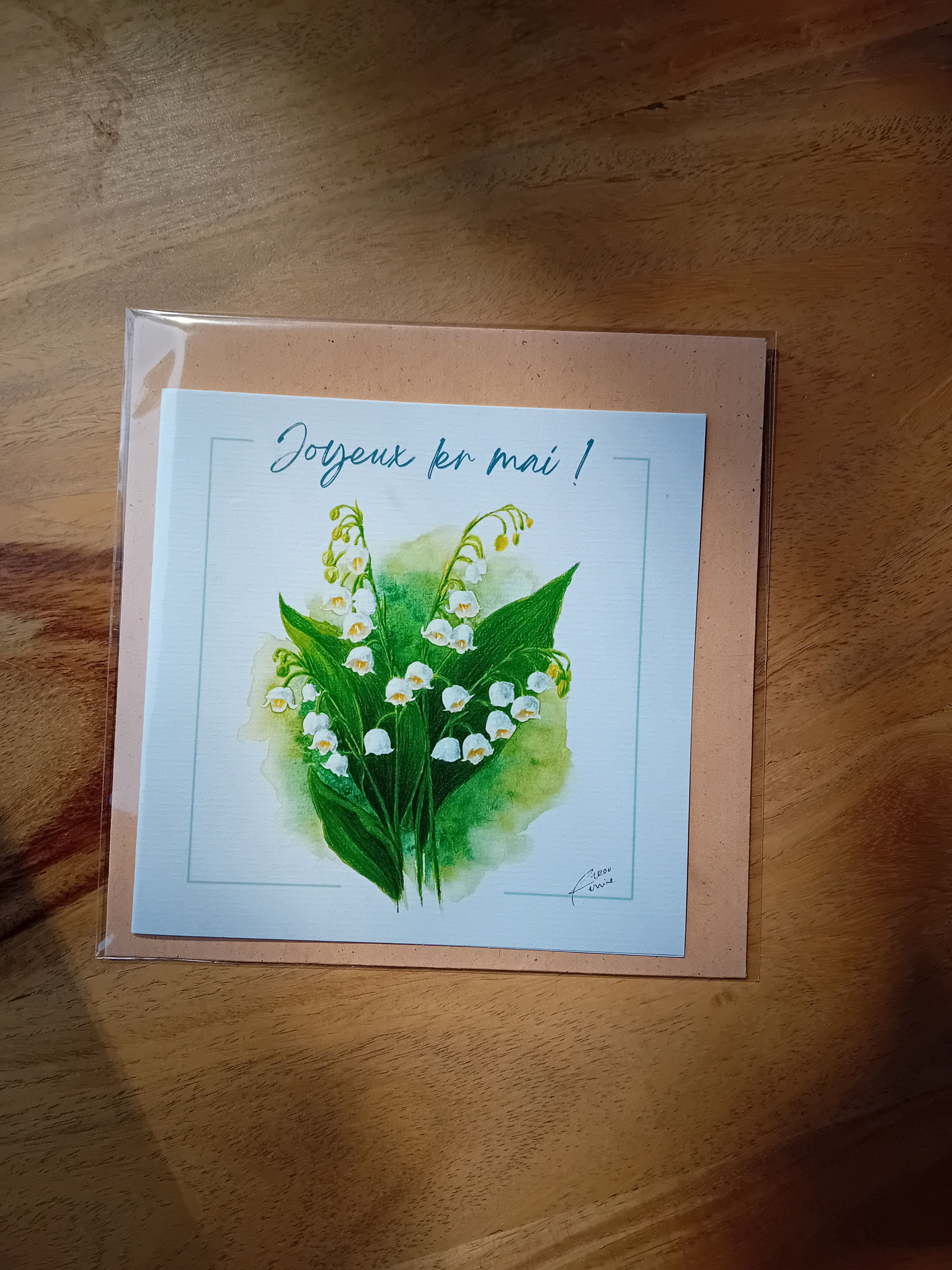Muguet - Carte de voeux (enveloppe incluse)