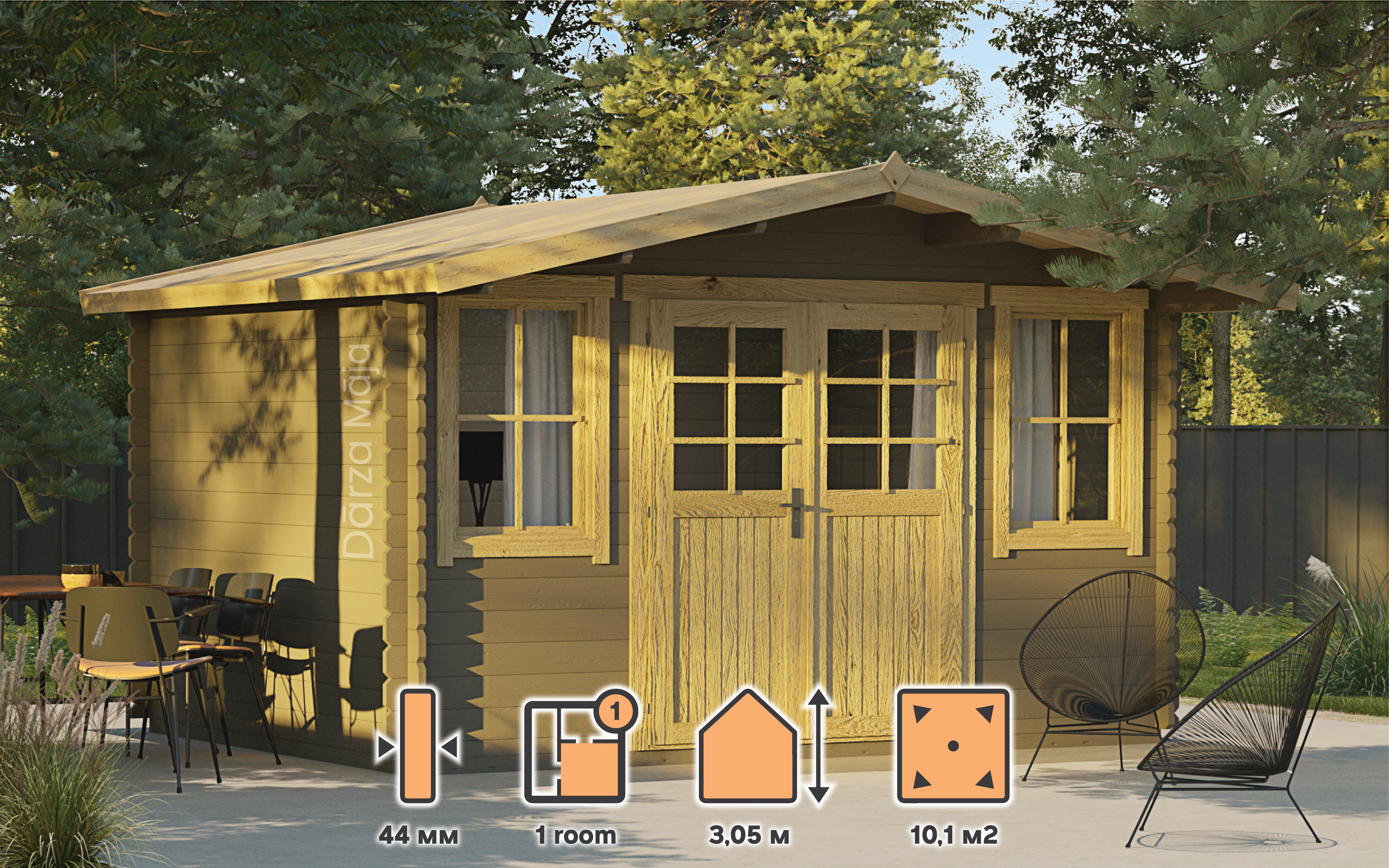 Vasaras dārza mājiņa