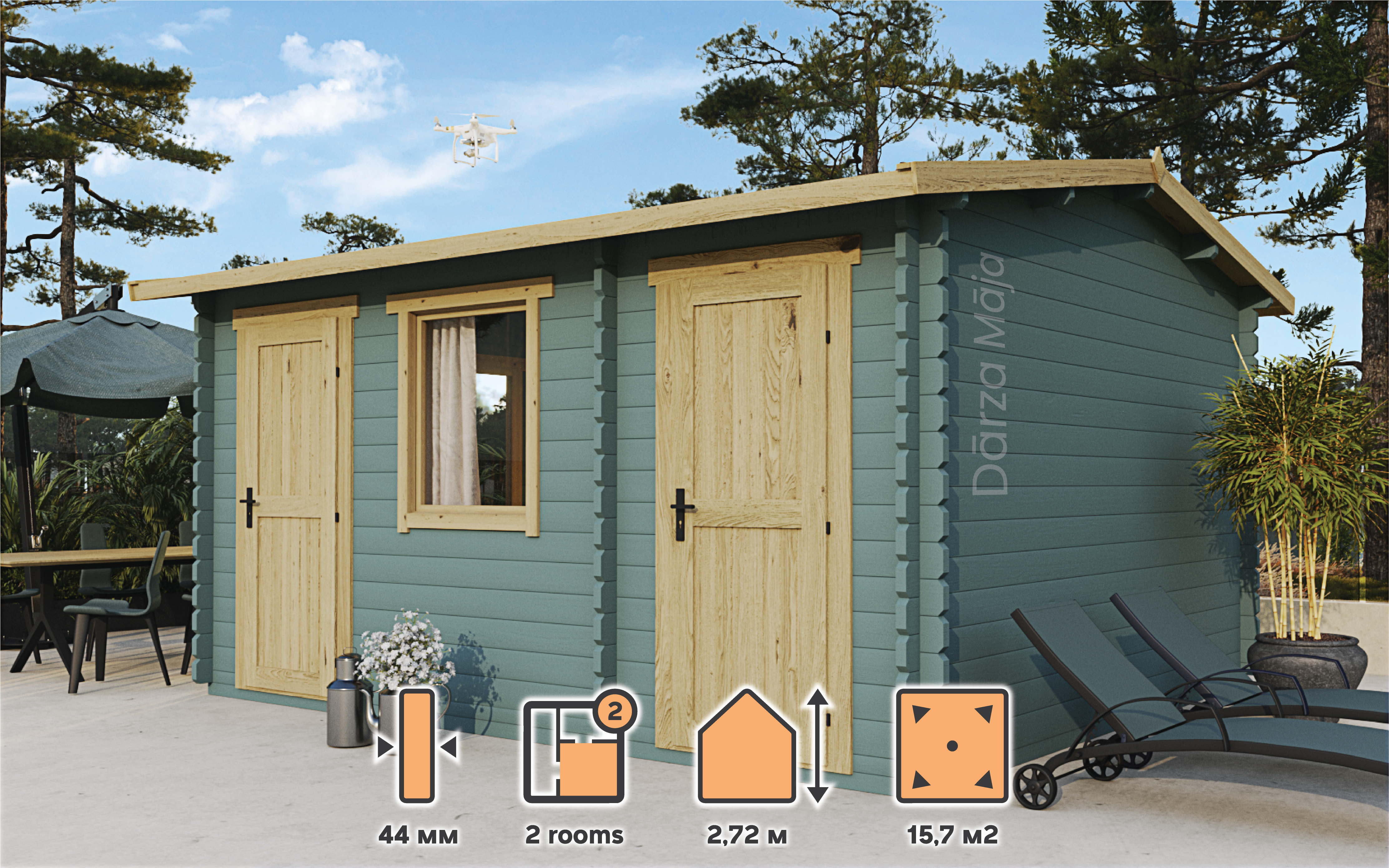 Vasaras dārza mājiņa