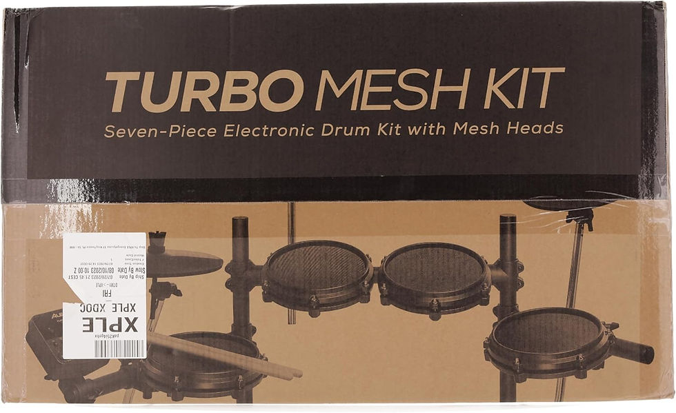 Thumbnail: Alesis Turbo Mesh Kit – Electric Drum Set With 100+ Sounds, Quiet Mesh Drum Pads