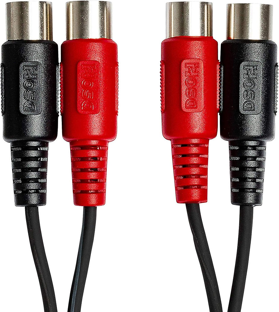 Thumbnail: HOSATECH MID-203 Dual MIDI Cable 3M Dual 5-pin DIN to Same