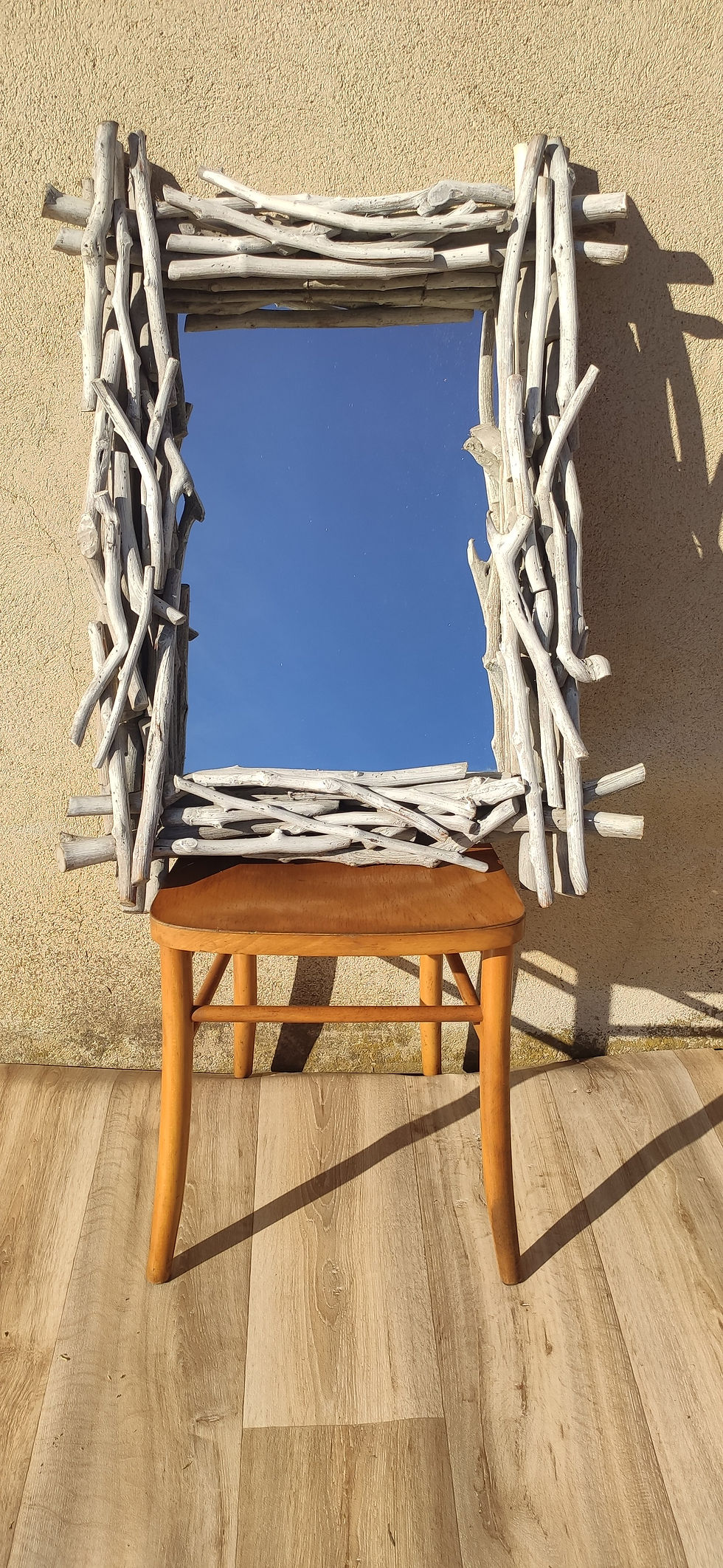 Miniature : miroir original avec bois flotté