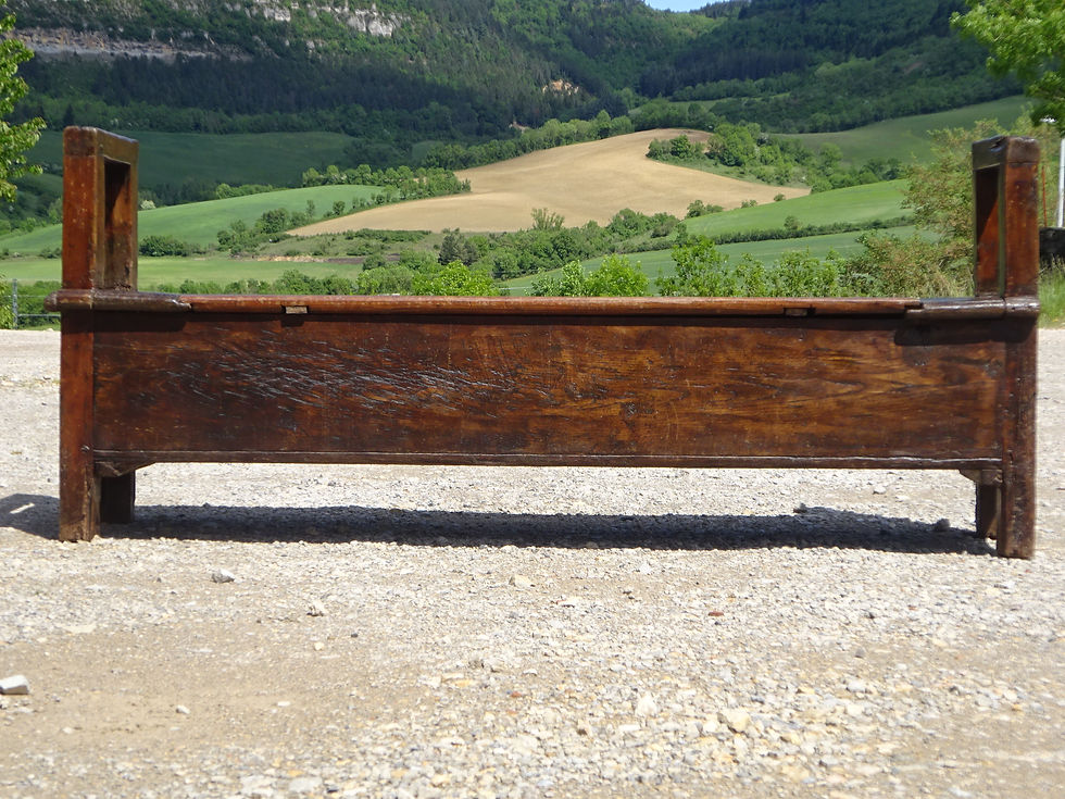 Miniature : Banc de campagne avec ouverture coffre pour espace de rangement