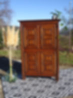 Buffet haut en chêne massif, 4 portes