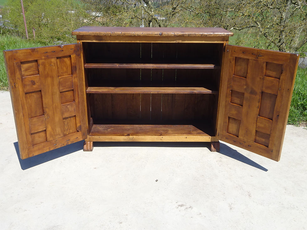 Miniature : Petit buffet 2 portes style Toscan, large ouverture