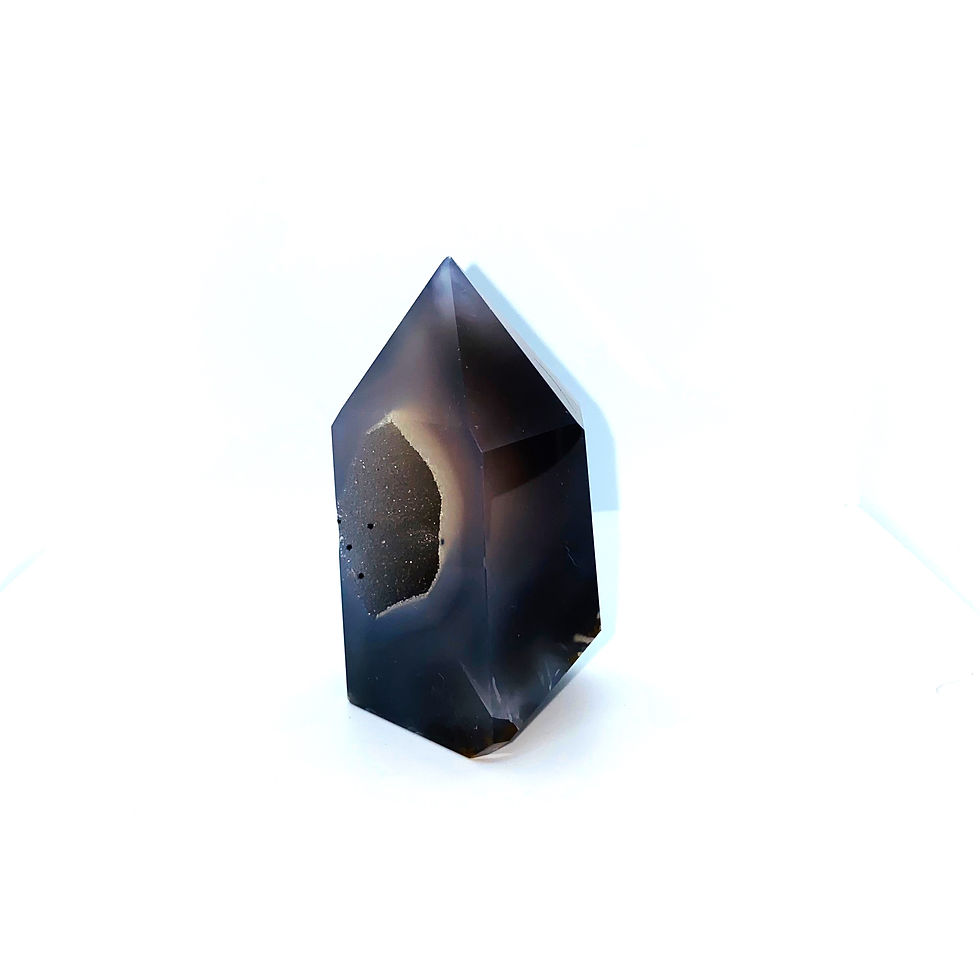 Thumbnail: Botswana Agate Druzy Obelisk Cave