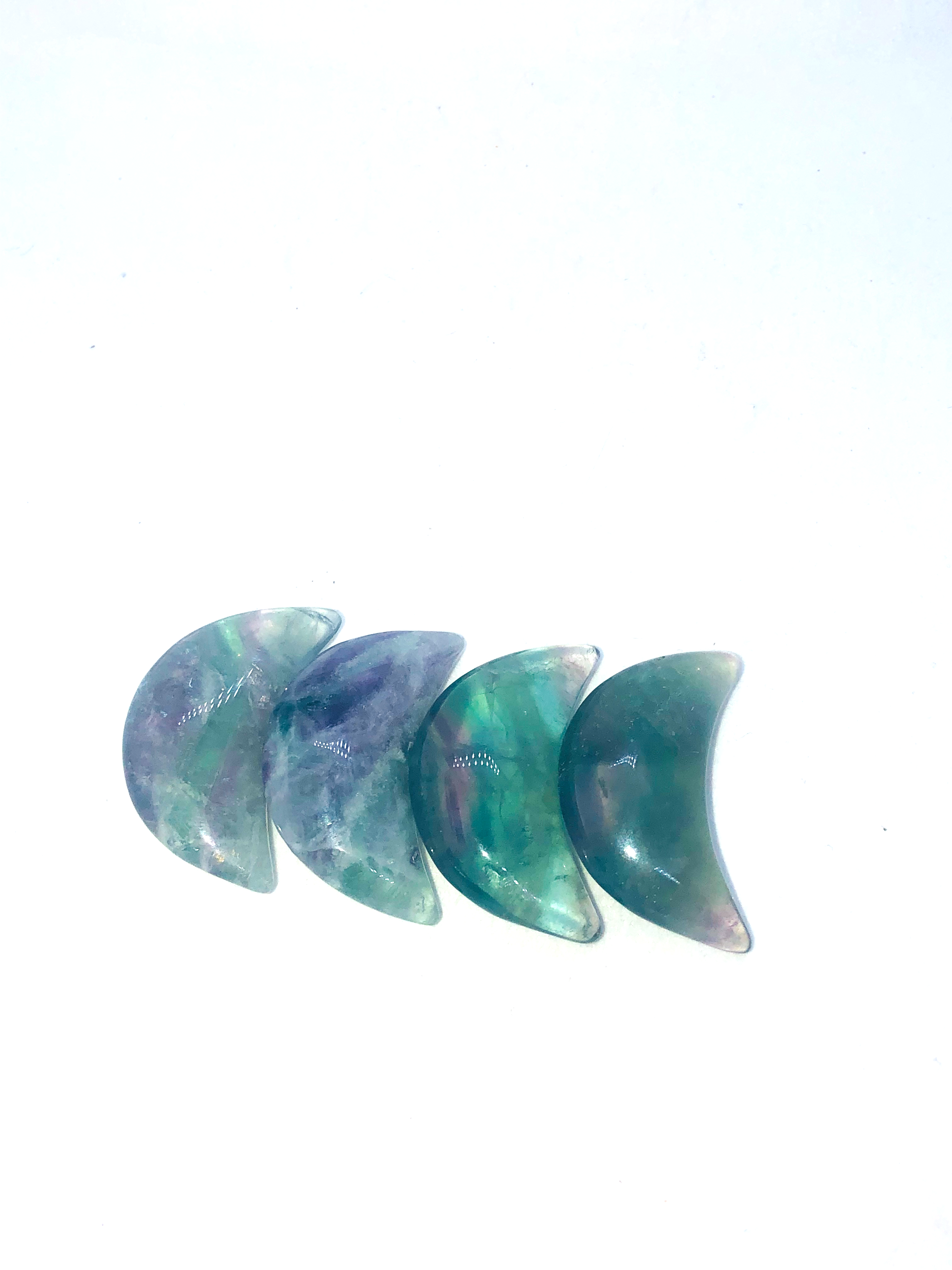 Rainbow Fluorite Mini Moon Set