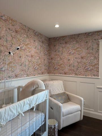 nursery wallpaper installation