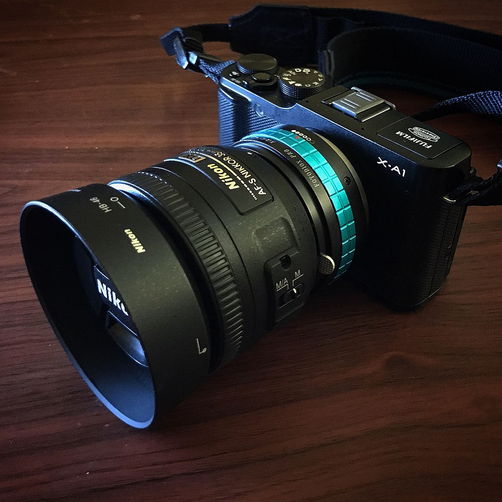 Fujifilm XA1, Fotodiox Pro with Nikon 35mm F1.8mm