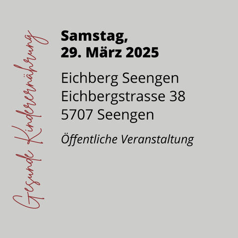 Kurs "gesunde Kinderernährung"