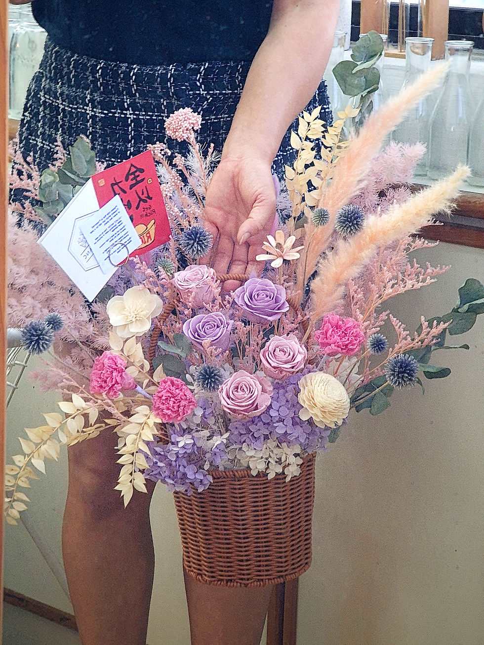 Thumbnail: Preserved Flower Basket Arrangement