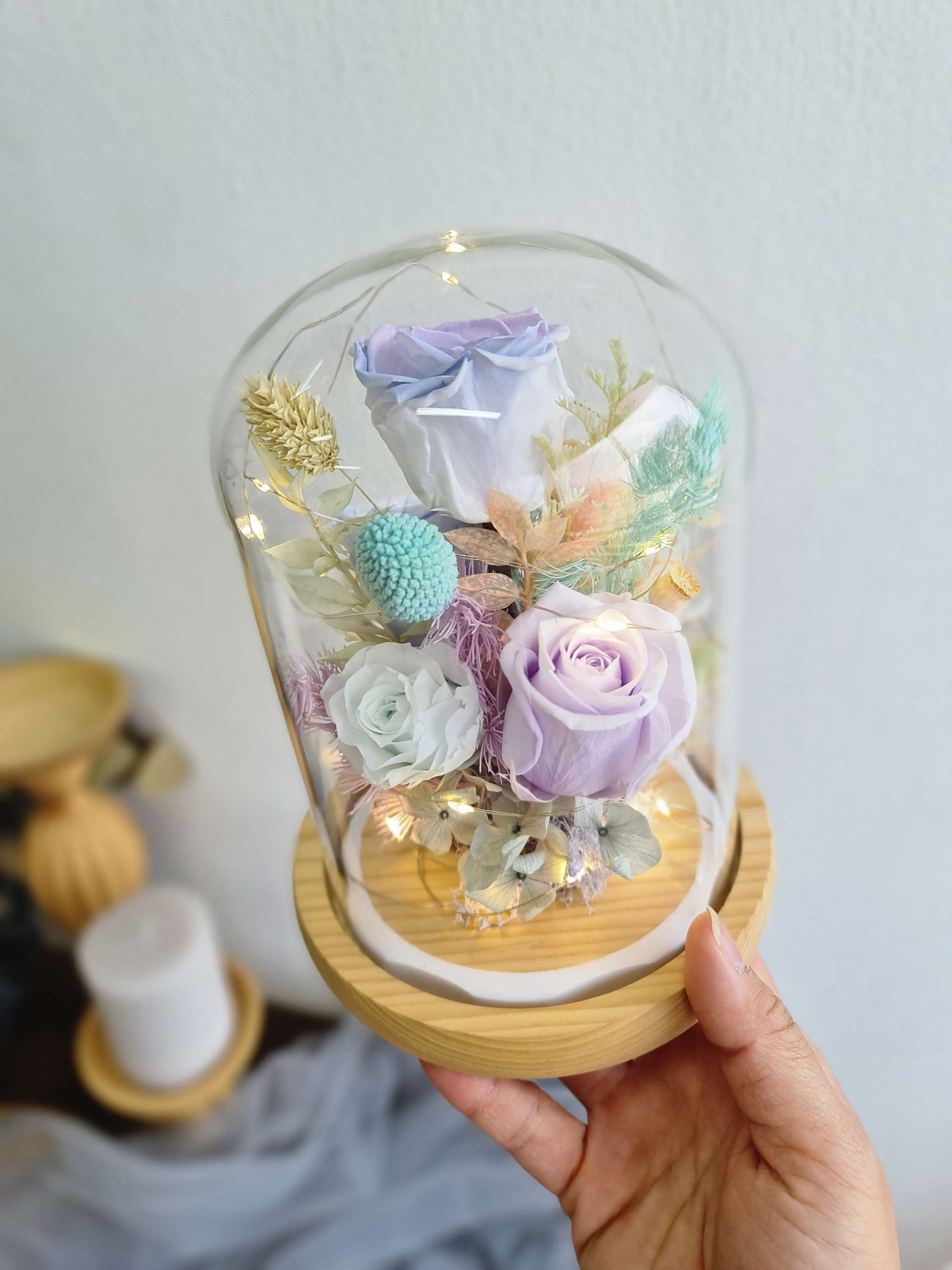 Preserved Flower Glass Dome