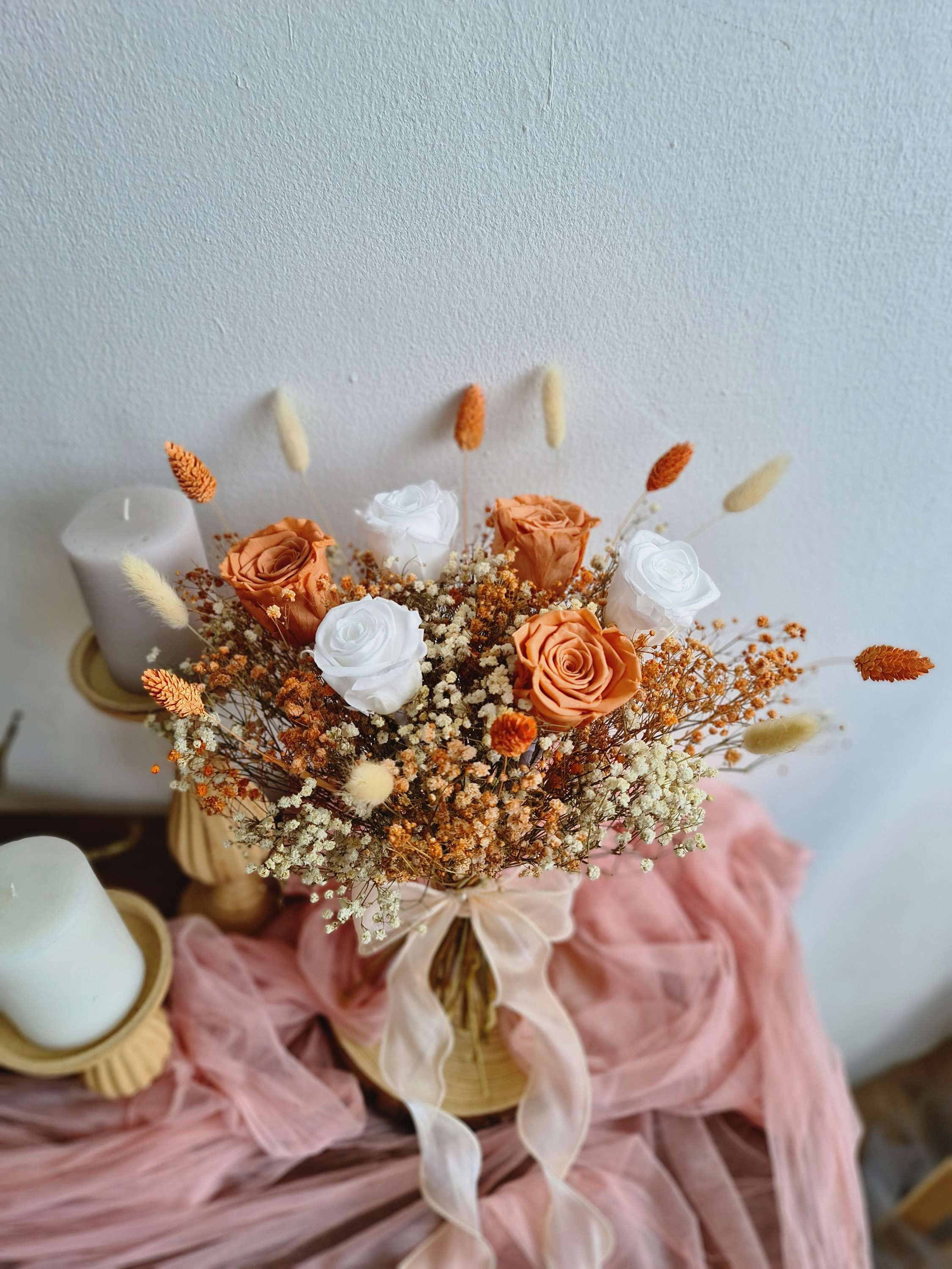 Autumn White Bridal Bouquet