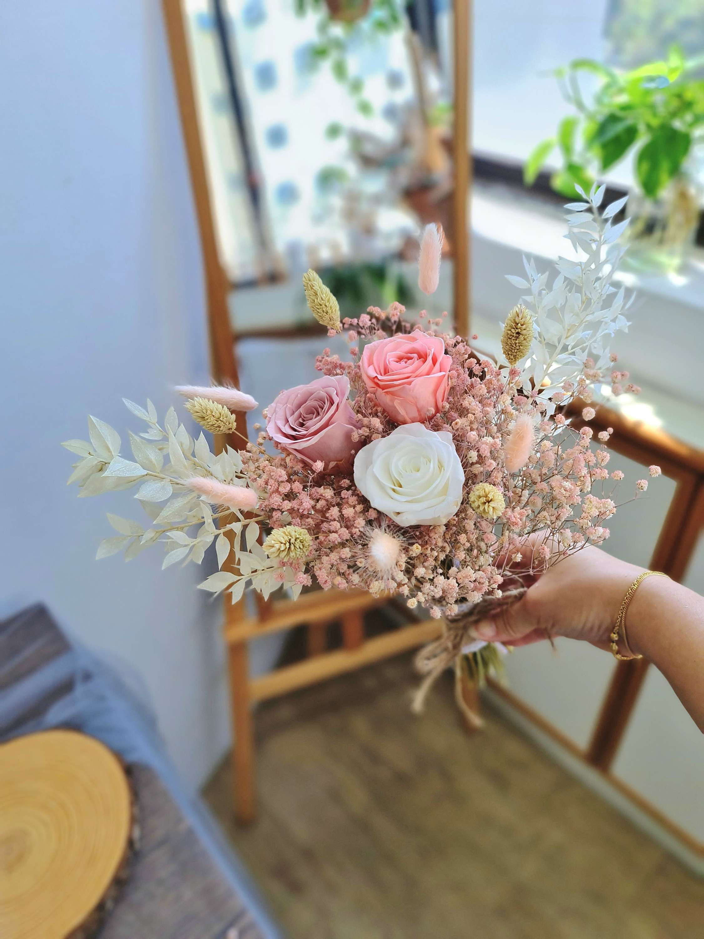 Pink White Petite Bridal Bouquet