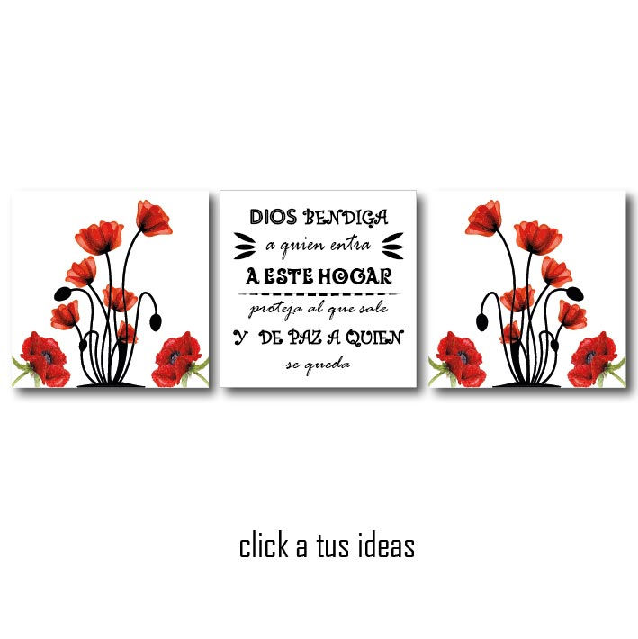 tríptico/Flores rojas