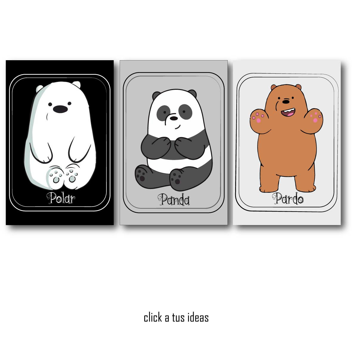 Tríptico/Polar, Panda y Pardo