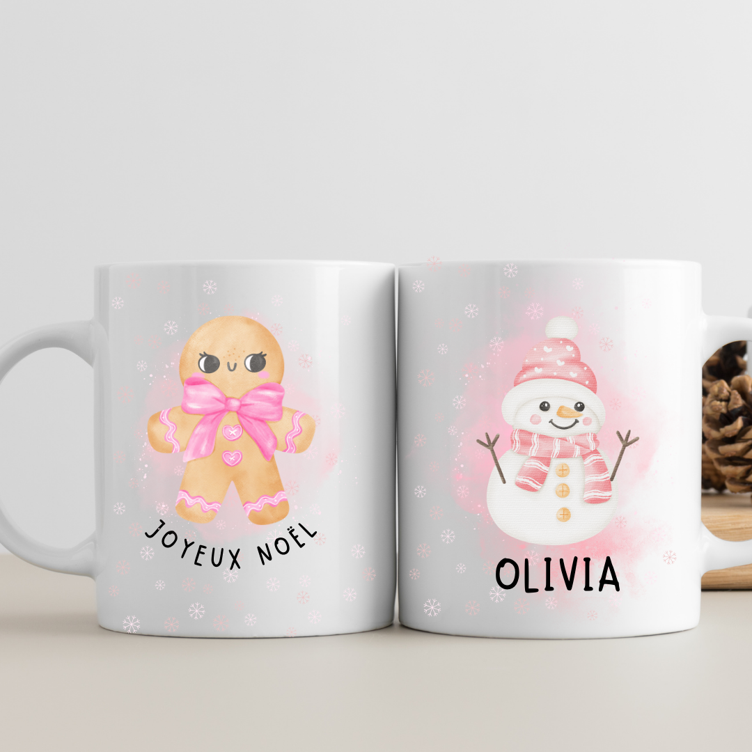 Christmas pink mug