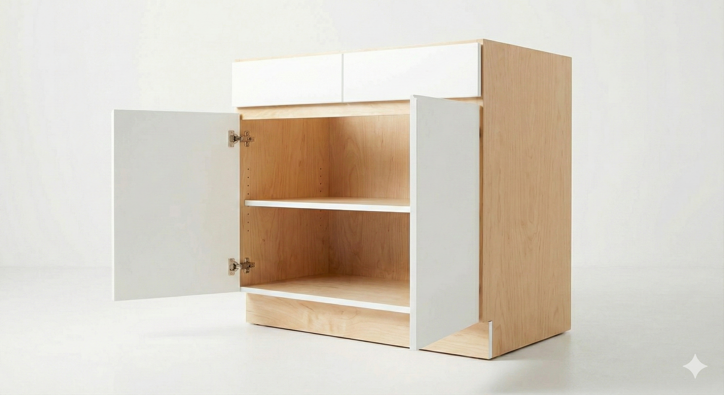 Gabinete con 2 Cajones y 2 Puertas (36")