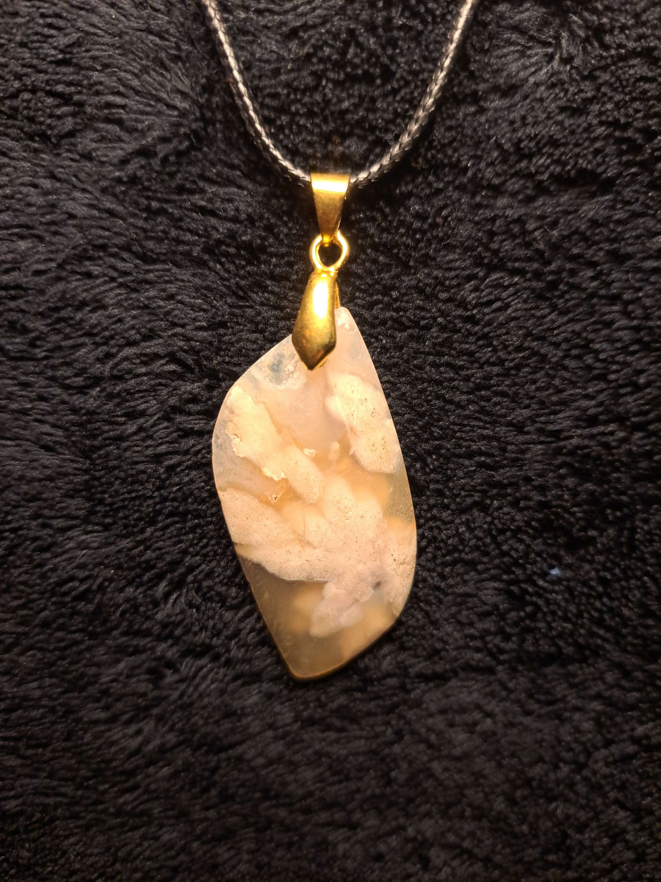 Pendentif Agate Fleur n°1