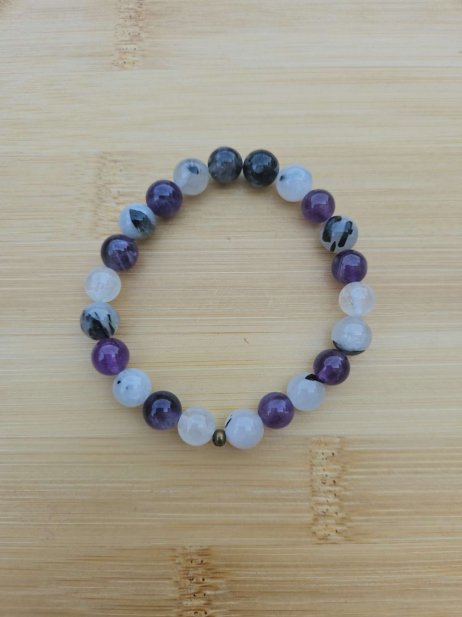 BR644 Améthyste et Quartz Rutile / Clarté et sérénité