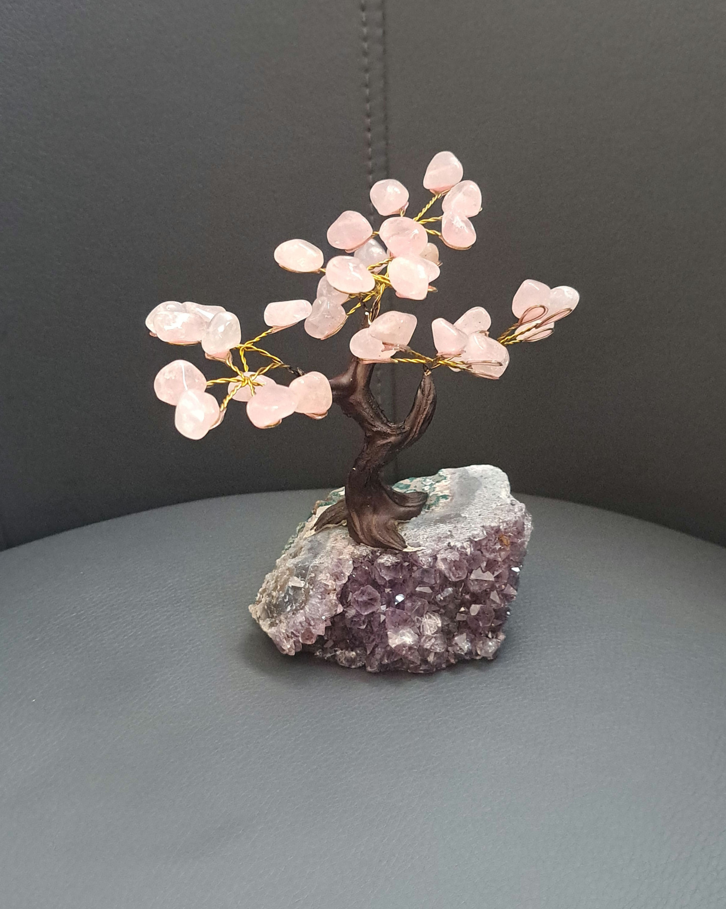 Arbre de vie quartz rose 