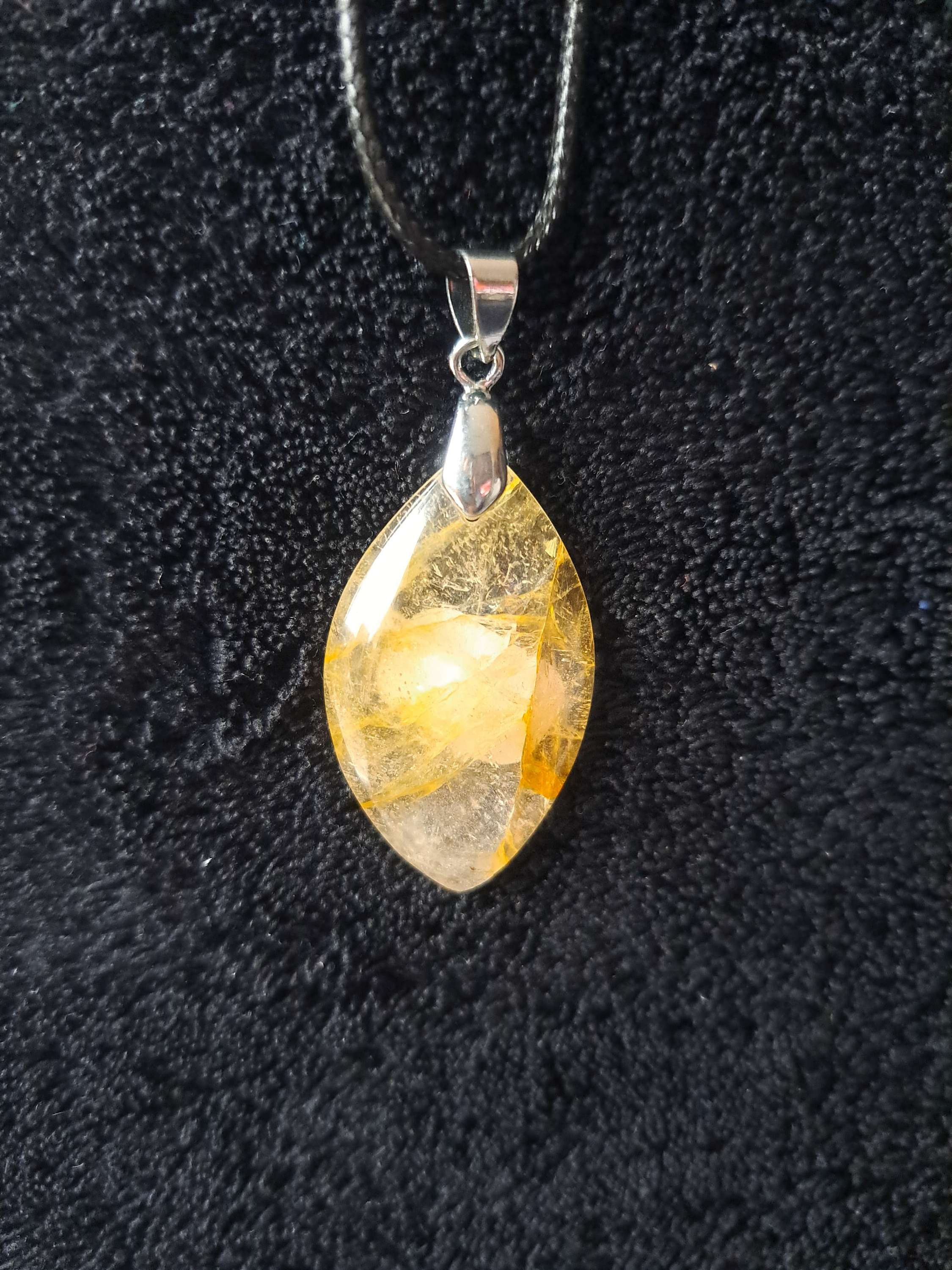 Pendentif Quartz Hématoïde Jaune n°3