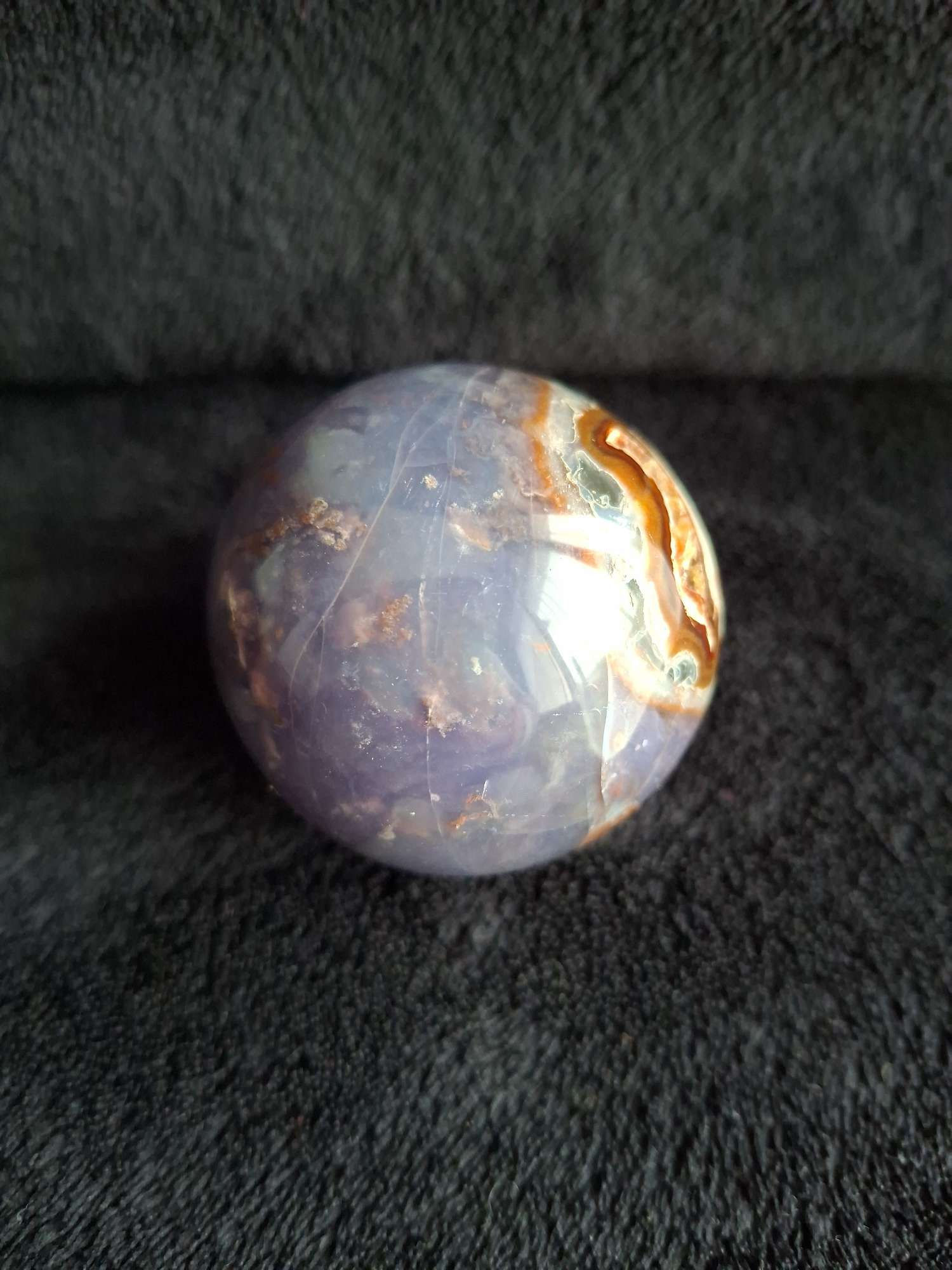 Sphère Agate Violette n°7 (0.22kg) Madagascar 