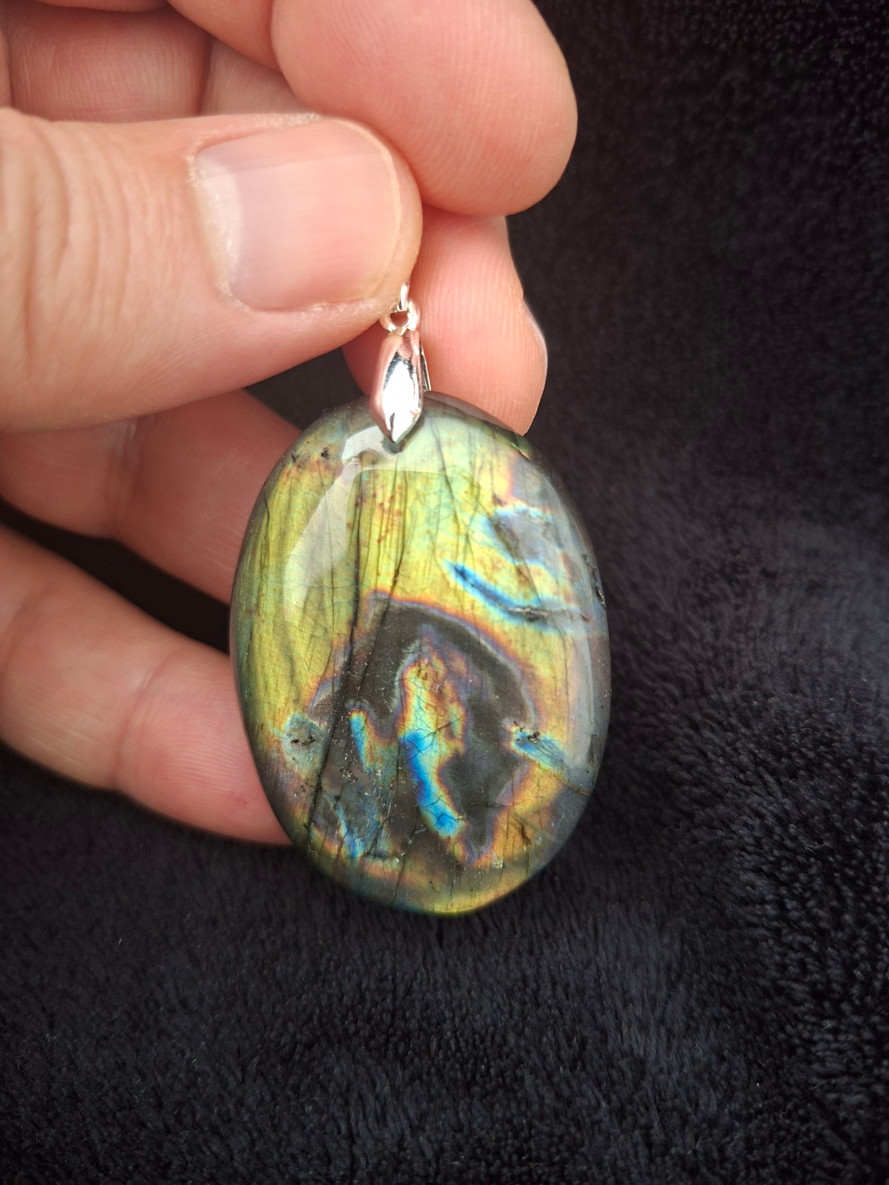 Pendentif Labradorite/Spectrolite xl n°119