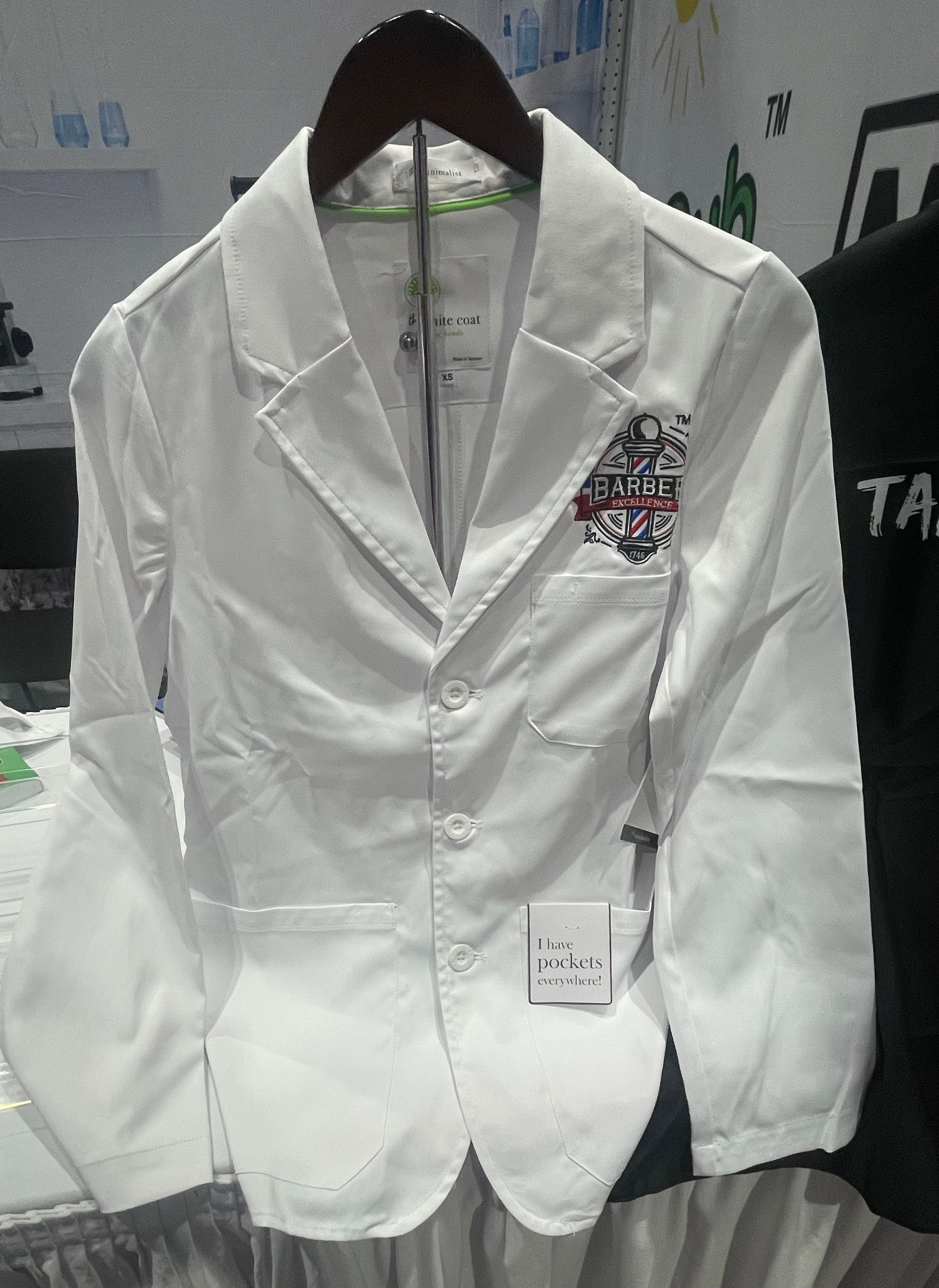 Barber Excellence Light Work Collection - HALL OF FAME style lab coat CLOSEOUT
