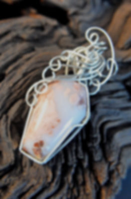 Cotton Candy Agate Coffin