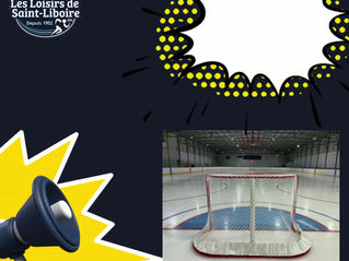 ❄️ Nouvelles dates de réservation – Quart ou demi-glace à l’aréna Sogetel ! ❄️