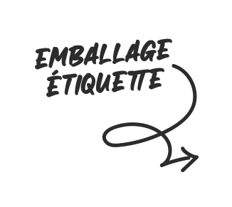 Etiquette, emballage