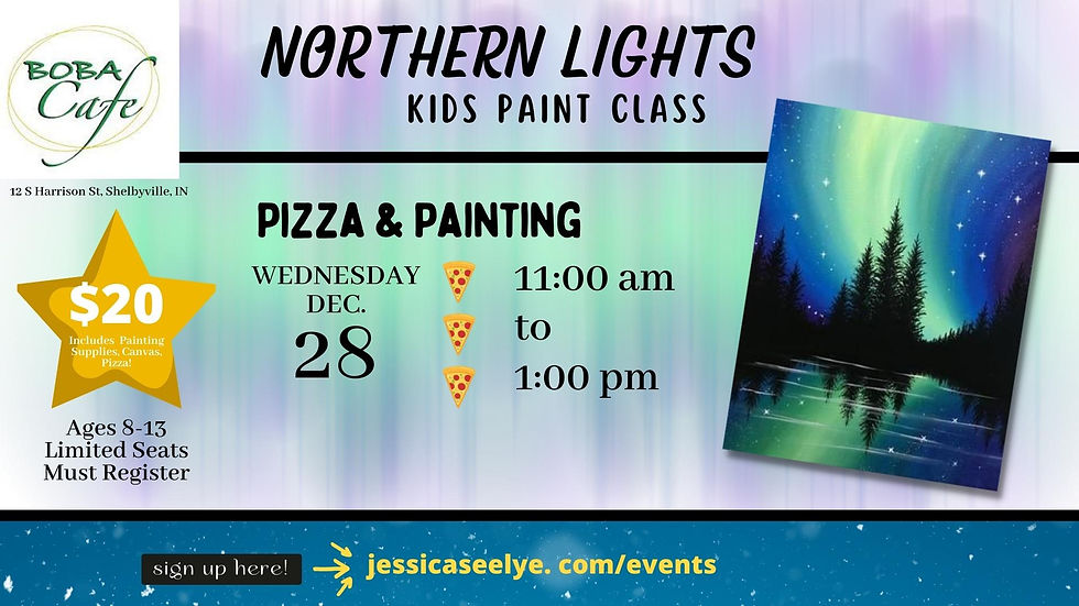 Kid's Pizza and Painting Party @ Boba Cafe (Ages 8-12)