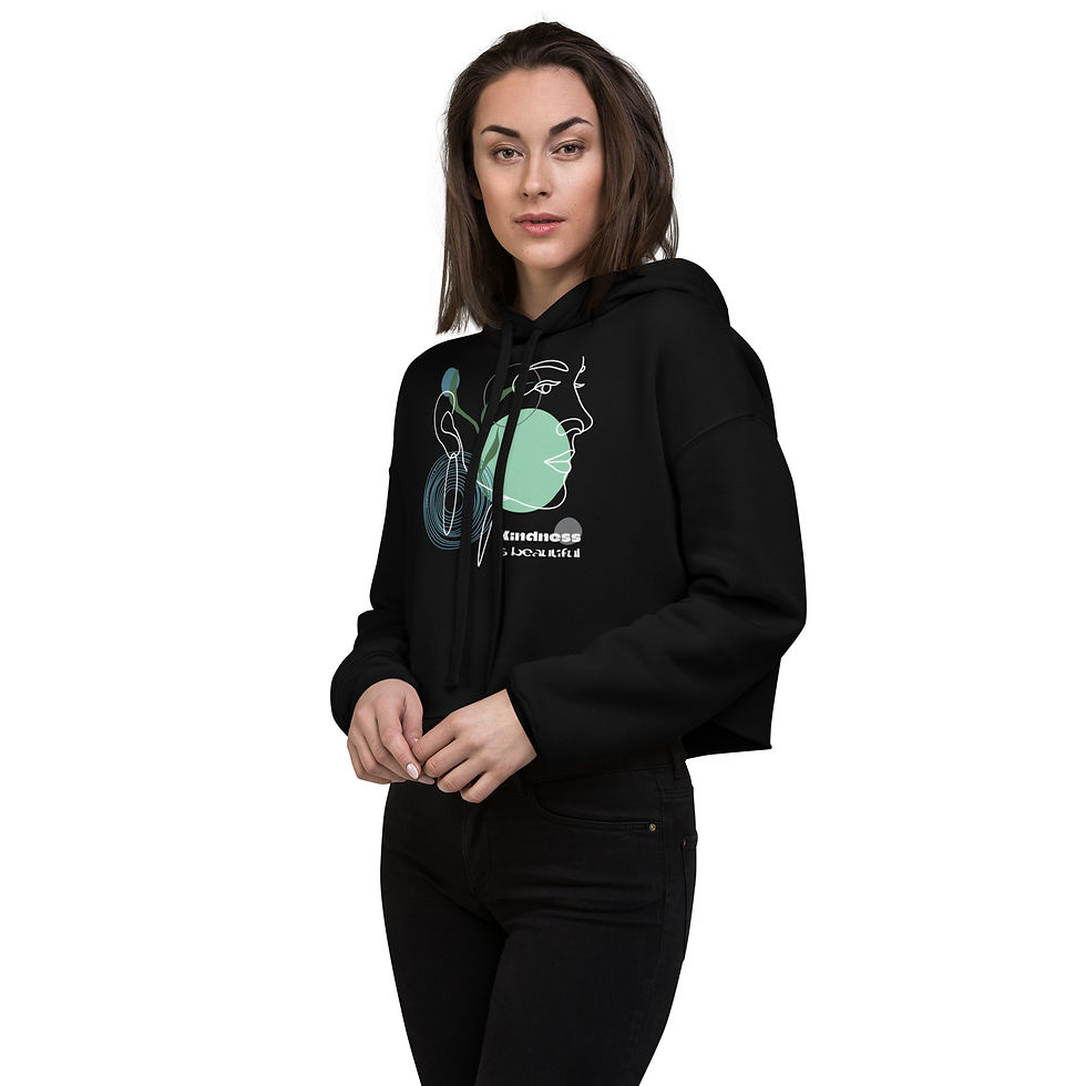 Thumbnail: Kindness is Beautiful Cropped Hoodie