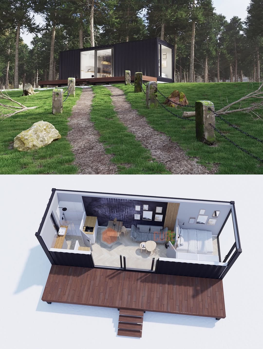 Mobile Container Office / Accommodation Unit on Wheels