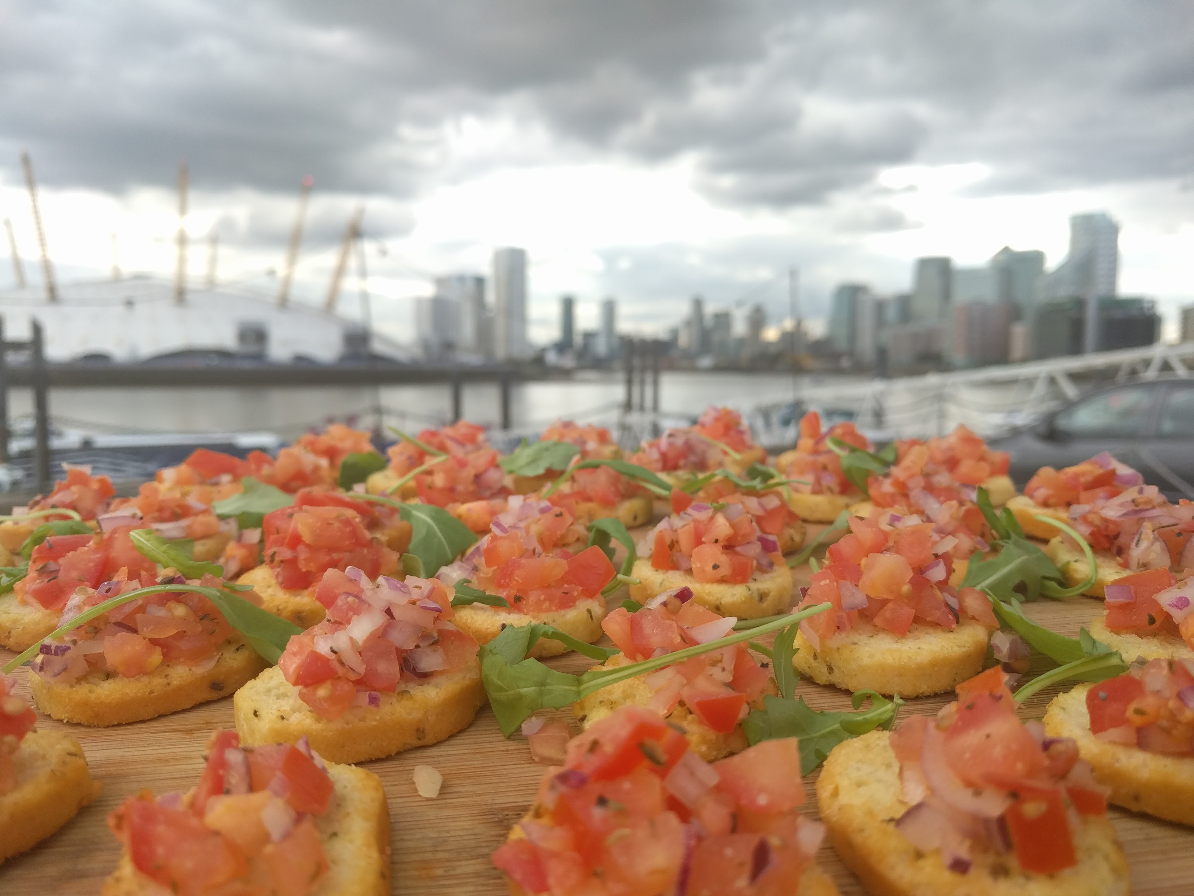 Trio of Bruschetta over the Thames