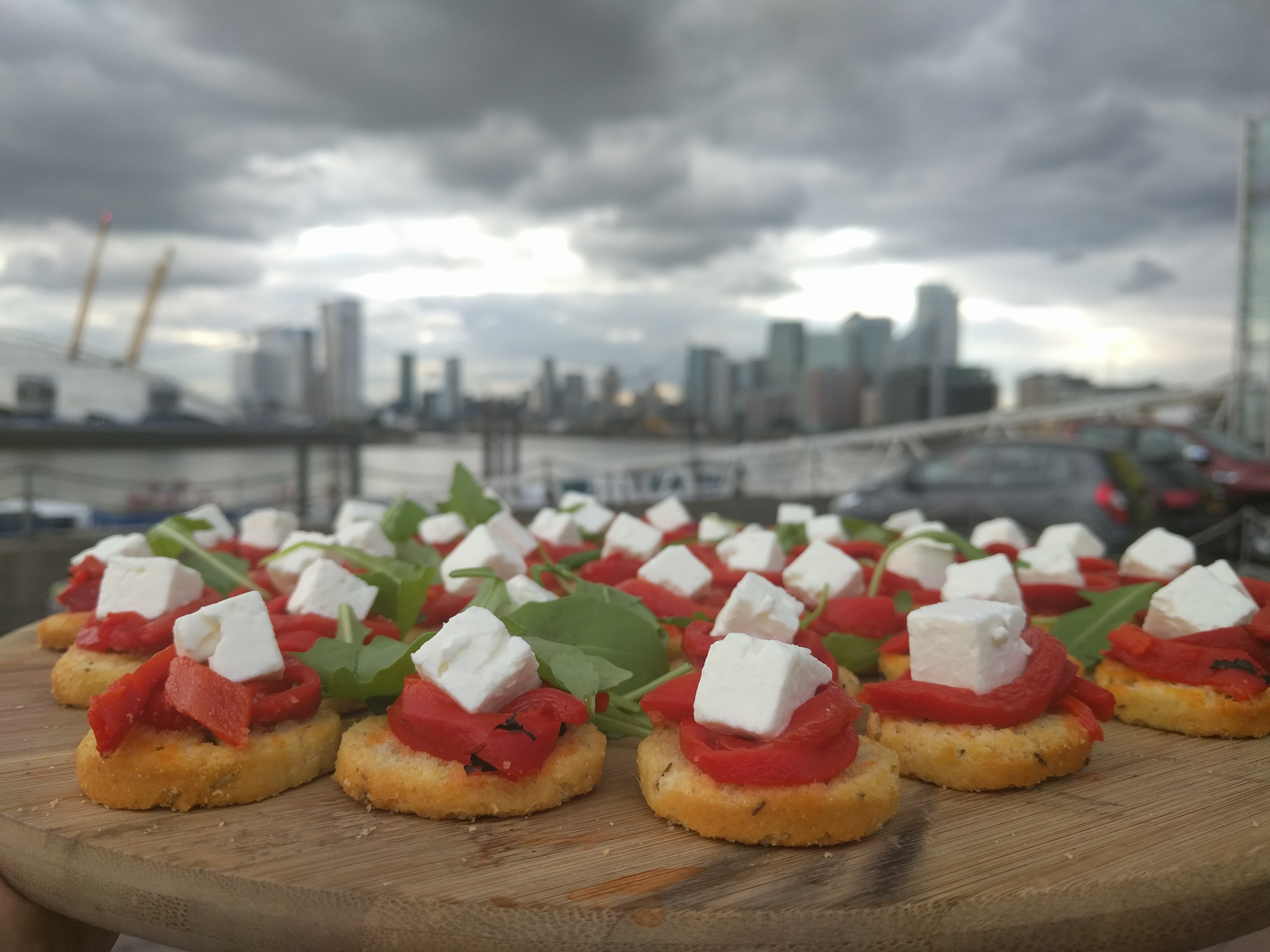 Canapés over the Thames