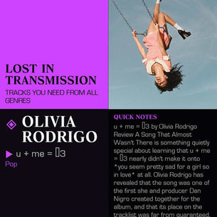 Olivia Rodrigo u + me = ˂3 Meaning and Review