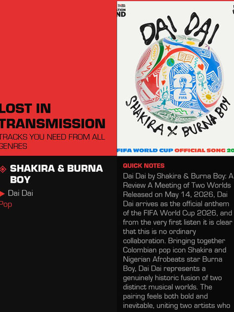Shakira & Burna Boy Dai Dai Meaning and Review