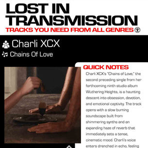 Charli XCX Chains Of Love Meaning and Review