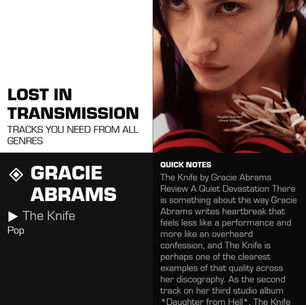 Gracie Abrams The Knife Meaning and Review