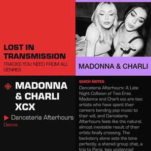 Madonna & Charli xcx Danceteria Afterhours Meaning and Review