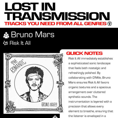 Bruno Mars Risk It All Meaning and Review