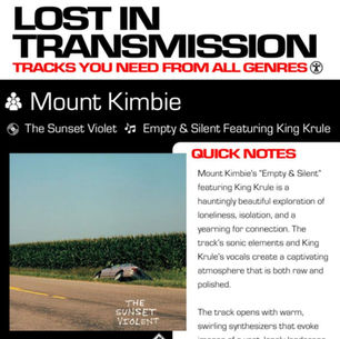 Mount Kimbie Empty and Silent Meaning and Review Featuring King Krule