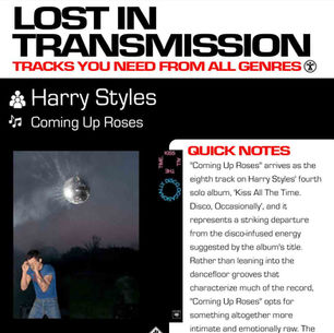 Harry Styles Coming Up Roses Meaning and Review